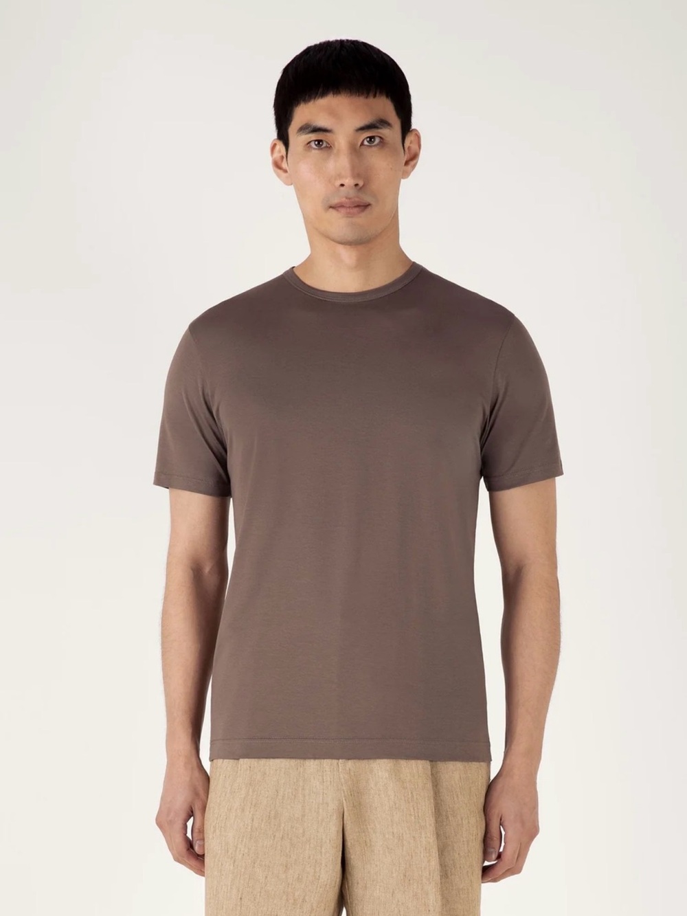 Sunspel Classic T-Shirt NWT Made in England Supima Cotton Brown Men’s M